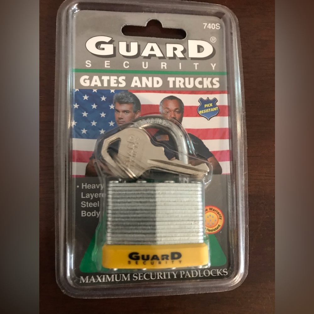 Guard Security Lock/Key for Gates and Trucks. New!